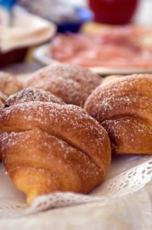 Croissant per prima colazione a buffet