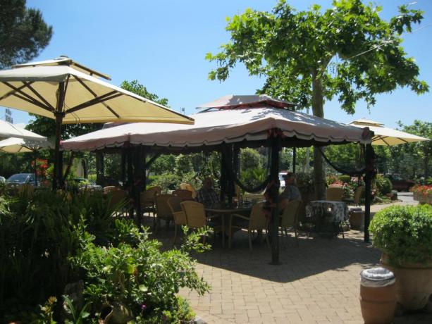 Veranda giardino hotel a Chiusi 