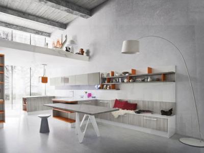 Cucina laccata bianca, mod. IDEA
