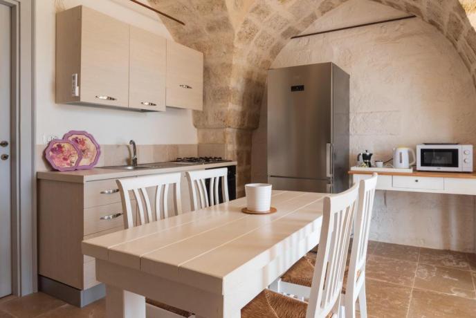 Cucina attrezzata in Suite Masseria Manduria 