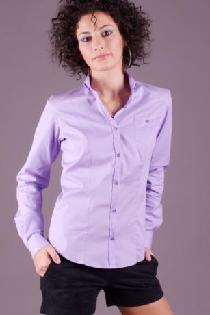Camicia donna alla coreana maniche lunghe modello