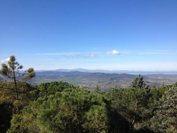 Veduta panoramica del paesaggio in Umbria