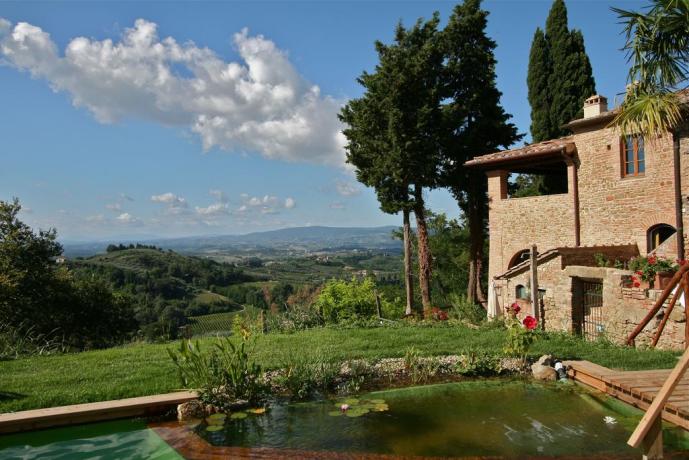 vista magnifica dalla piscina ecologica a certaldo 