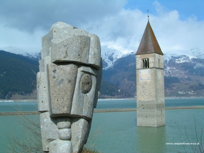 The lake if Resia in Val Venosta