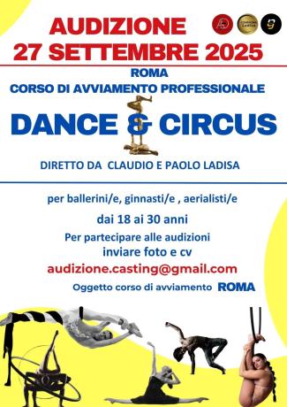 corso di avviamento professionale DANCE & CIRCUS 2025/26 Roma 