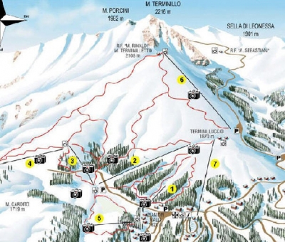 Mappa Piste da Sci Terminillo