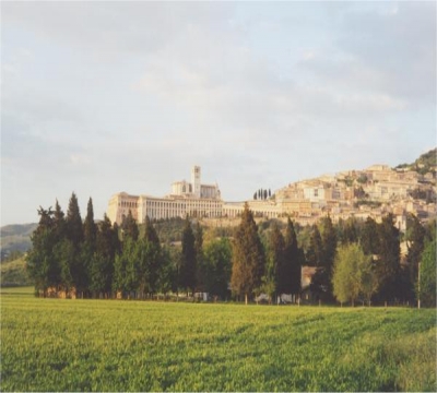 Una veduta di Assisi