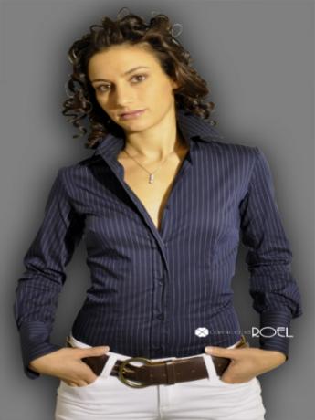 Camicia donna a body maniche lunghe modello slim