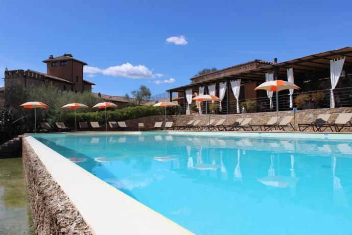 Piscina con bar albergo 5stelle Perugia Umbria 