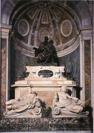The grave of Paolo III in Rome