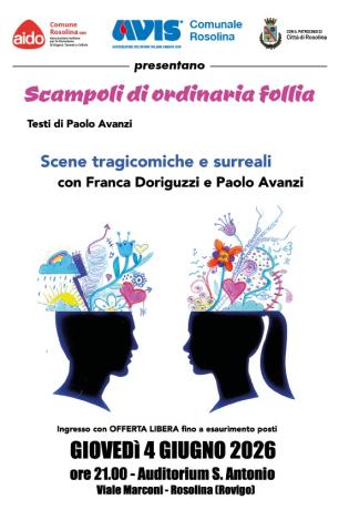 Scampoli di ordinaria follia. Spettacolo di Paolo Avanzi a Rosolina (RO)