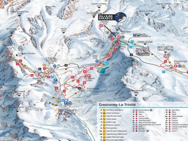Ski Mapp Gressoney-la-Trinité, 