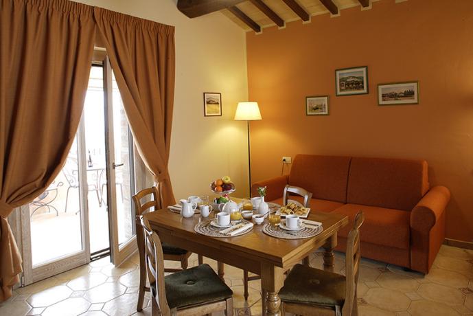 Suite Assisi con soggiorno e cucina