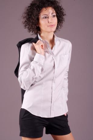 Camicia donna alla coreana maniche lunghe modello