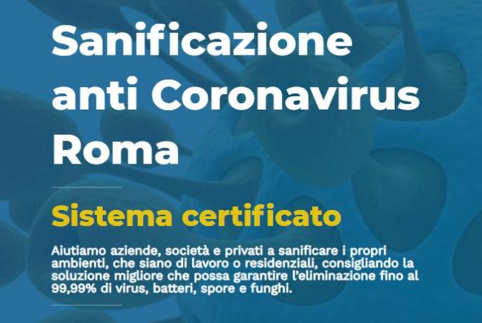 Sistema di Sanificazione a Roma Certificato Inail-Ministero-Salute