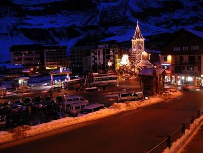 Skiing daytime and nightlift in the evening