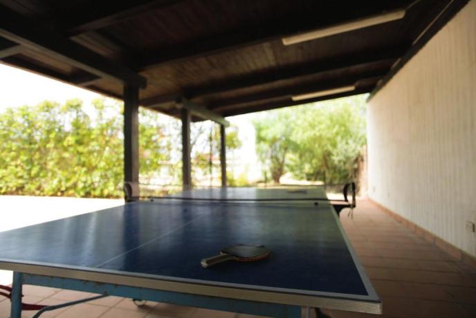 ping-pong-area Residence 3 stelle Campo-Felice-di-Roccella 