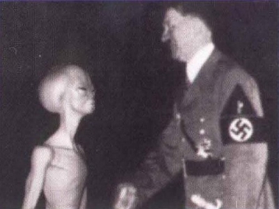 Hitler with Alien UFO VRIL Haunebu WW2 Nazi