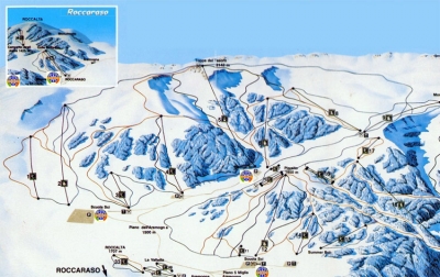 Map over the skislopes in Roccaraso