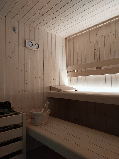 Sauna finlandese del centro benessere Todi