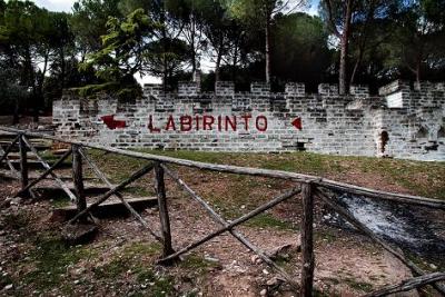 Il labirinto all'interno del parco