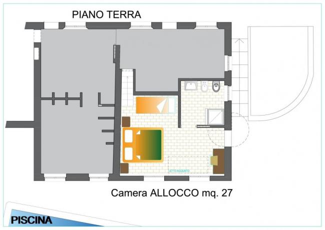 ALLOCCO Camera fino 4 posti letto 