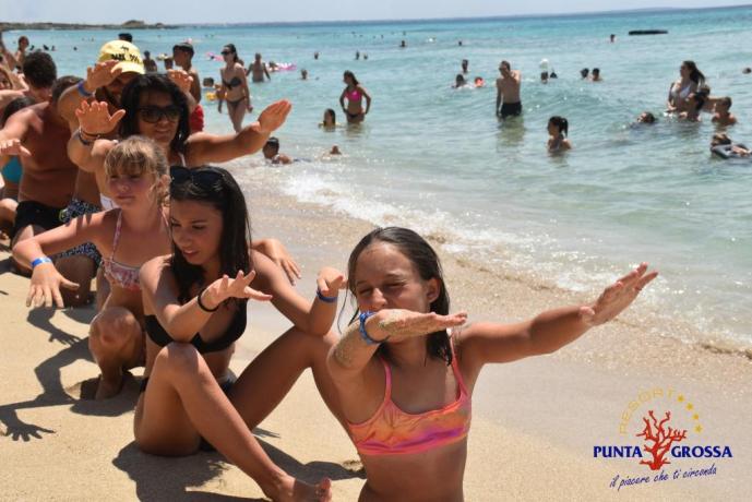 Animazione in spiaggia villaggio-turistico Porto-cesareo