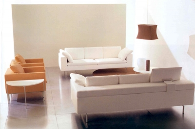 Salotto 3+2 tessuto bianco offerta