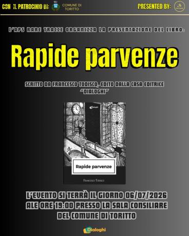 Toritto, presentazione del libro Rapide parvenze di Francesco Todisco