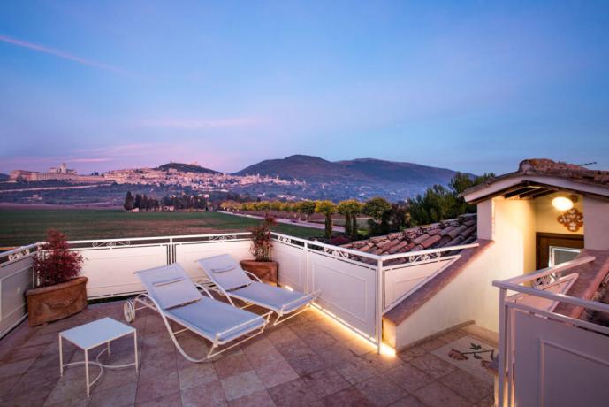 Terrazza panoramica con vista su Assisi 