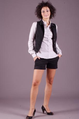 Camicia donna alla coreana maniche lunghe modello