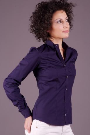 Camicia donna alla coreana maniche lunghe modello