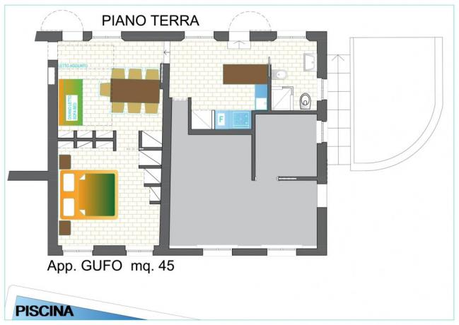 GUFO Appartamento fino a 5 posti letto 