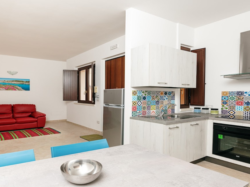 Cucina e Soggiorno con Divano Letto