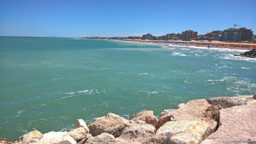 Spiaggia a Fano di fronte ad Hotel