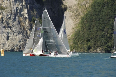 Garda lake by boat