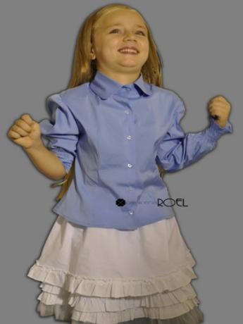Camicia bambina maniche lunghe modello slim