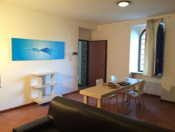 Soggiorno attrezzato al Business Apartment Perugia