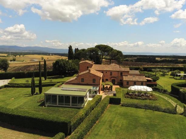 Visuale dall'alto beauty farm lago trasimeno 