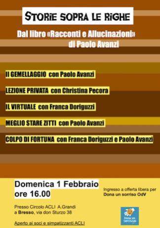 Storie sopra le righe. Spettacolo teatrale di Paolo Avanzi