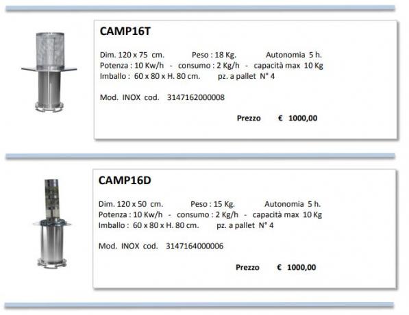 Prezzi Fungo-Riscaldante mod. CAMP sconto 30%