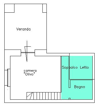 Camera l'olivo con letto-matrimoniale e singolo Zambrone