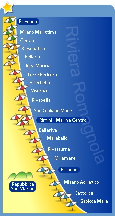 Le spiagge della riviera romagnola