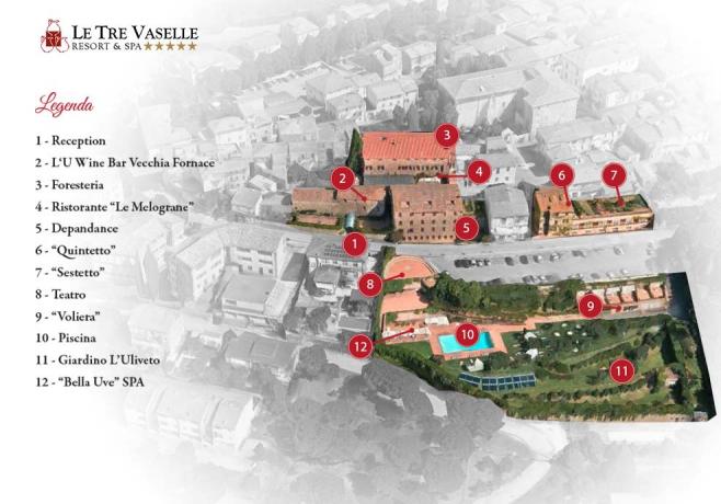 Legenda location Resort Le Tre Vaselle 