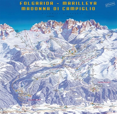 Mappa piste comprensorio Madonna di Campiglio