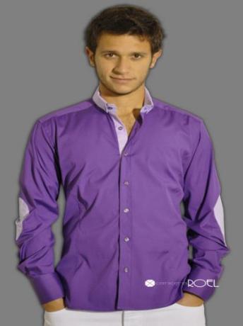 Camicia uomo modello slim maniche lunghe
