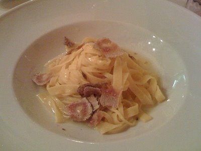 Pasta with white truffles