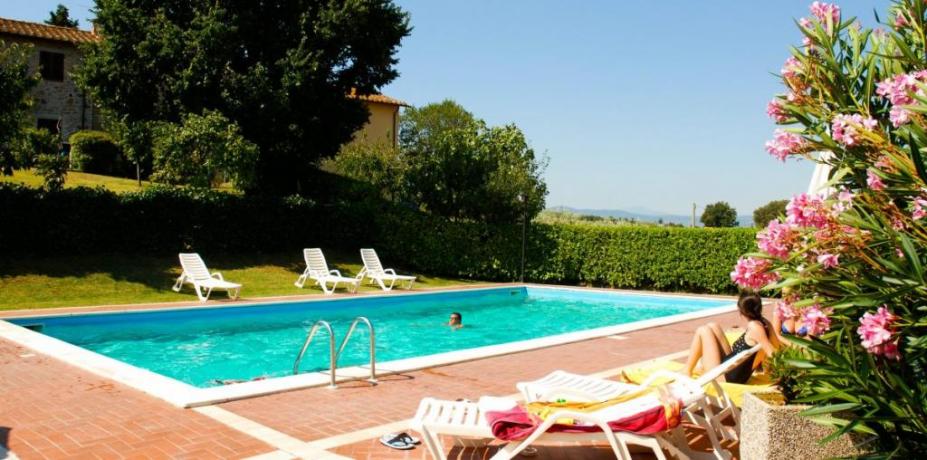 PiscinaSalata a Paciano panorama sulle colline Trasimeno 