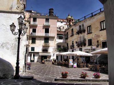 La Piazza Centrale ad Atrani, Provincia Salerno