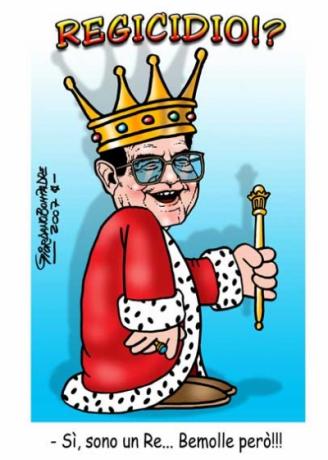 Vignetta   Prodi Re   Umorismo   Satira Politica